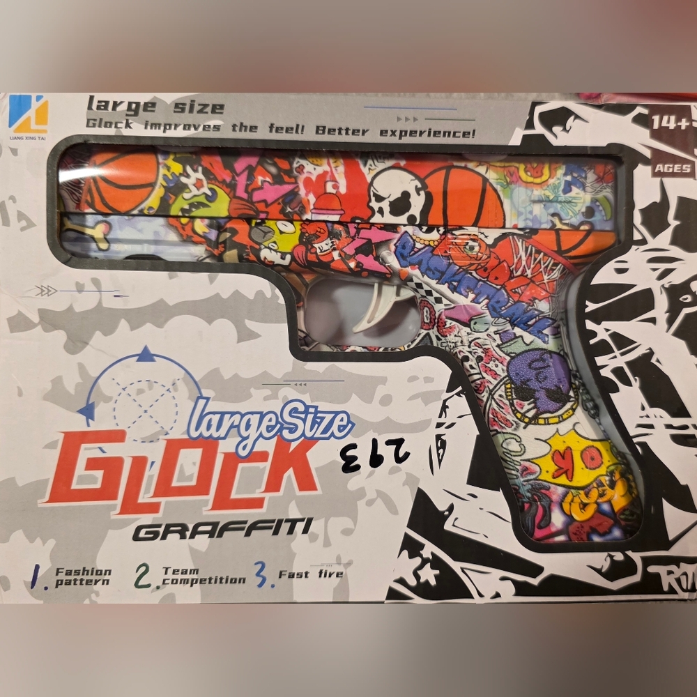 Colorful Graffiti Large Size Glock Water Bomb Pistol